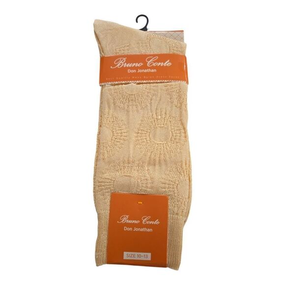 BRUNO CONTE MEN'S PEACH SILKY DRESS SOCK FASHION COLORS. BCS2004. - Picture 1 of 4